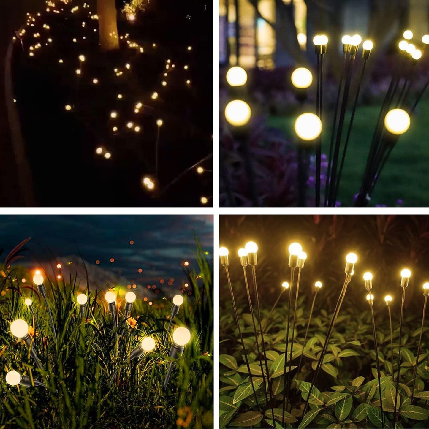 8 LED Solar Garden Light Sway By Wind Waterproof Outdoor Decoration Night Light Yard Patio Pathway Garden/Balcony/Terrace Plant Decoration